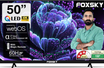 Foxsky 127 cm (50 inch) QLED Ultra HD (4K) Smart Google TV with Dolby Audio, HDR10 ( 2024)(50FS-LED TV)