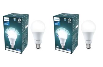 Philips 30W Dimmable LED Bulb | Cool White 6500K | B22 Base | Adjustable Brightness LED Light | Energy Efficient & Versatile Lighting | Pack of 2
