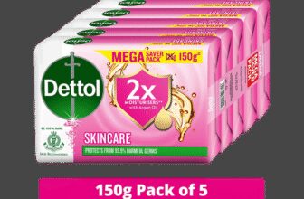 Dettol Skincare Bathing Soap for Men & Women, for Face, Body & Hands, Moisturizer Combo(5 x 150 g)