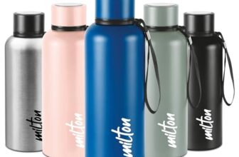 Milton Aura 750 Thermosteel Water Bottle 725 ml, 24 Hr Hot and Cold I Leak Proof Lid, ISI Certified I Vacuum Insulated I for Office, Gym, School I Dark Blue