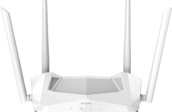 D-Link R15 Wi-Fi 6 Router 2.4 GHz, 5 GHz 1500 Mbps Wifi Speed Dual Band External Antenna Ethernet (Cable Broadband)(White)