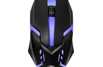 Salpido M27 Wired USB Optical Gaming Mouse, 1000 DPI Precision | Ergonomic Gaming Design with LED Light, 3 Buttons, Plug & Play, 1.1m Cable, Lightweight USB mouse for PC, Laptop, Mac & Windows (Black)