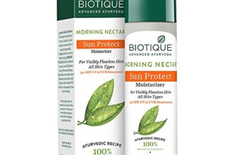 Biotique Morning Nectar Sun Protect Moisturizer SPF 30 UVA/UVB Sunscreen| Contains Wild Turmeric, Neem Leaves, & Morning Nectar | Visibly Flawless Skin | Suitable for All Skin Types | 120 ml