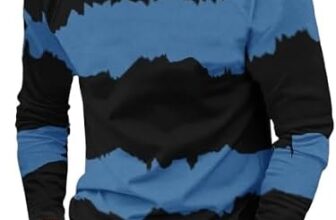 Noble Monk Men Full Sleeve Round Neck T-Shirt | Tie & Dye Pattern |Regular fit Tshirt for Men Black