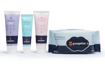 Growgether Baby Travel Skin Care Essentials Kit | Newborn Baby Gift Set with Baby Wipes (5 Packs), Diaper Rash Cream (10g), Baby Lotion (20ml) & Baby Wash Shampoo (20ml) | Travel Pack Combo for Babies