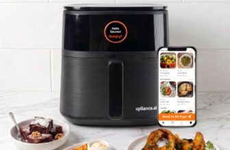 Upliance Smart Air Fryer 5L | Powered by UpAI | Photo to Air Fry | Send Settings from Phone | Reels to Air Fry | AMOLED Touchscreen Dial | 2 Year Warranty