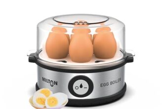 Milton Smart Instant Electric Egg Boiler | Automatic Cut Off | Egg Cooker & Steamer for Boiling Up to 7 Eggs | 3 Boiling Modes | 360 Watt | Stainless Steel Body & Heating Plate |