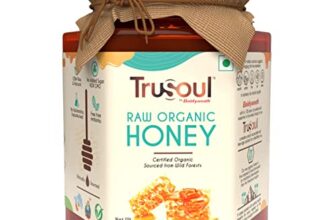 TruSoul By Baidyanath Raw Organic Honey – 500gm | NPOP Organic Certified, Sourced from Himalayas | 100% Raw & Natural | No Added Sugar | Unprocessed, Unpasteurized -(Pack of 1)
