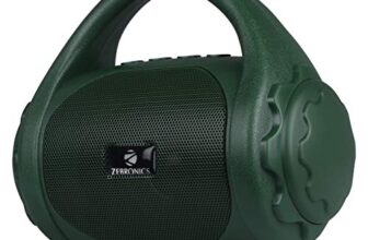 Zebronics ZEB-COUNTY 3W Wireless Bluetooth Portable Speaker With Supporting Carry Handle, USB, SD Card, AUX, FM & Call Function. (Green)