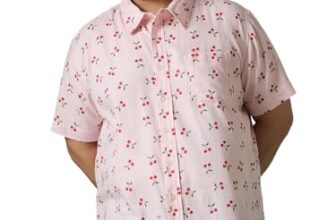 Bigbanana Men Plus Size Print Pink (Givrine,Pink,4XL)