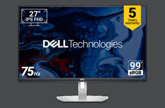 DELL S Series 68.58 cm (27 inch) Full HD LED Backlit IPS Panel with 5-Years warranty, 99% sRGB, Low Blue Light technology,HDMI x2, Tilt adjustment, Contrast Ratio 1000:1, 300 nits Brightness, Display Manager, 3-sided Bezel-less Monitor (S2721HNM / S2721HN)(AMD Free Sync, Response Time: 4 ms, 75 Hz R