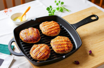 Solara Crownstone Premium Cast Iron Grill Pan with Long Handle, 10 Inch/24 Cm, Fry Pan 24 cm diameter 1.5 L capacity(Cast Iron, Induction Bottom)