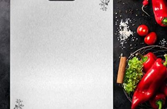 REDSKY Chopping Board for Kitchen Vegetable Cutting Board, Metal Board, Vegetable Cutter Board, Durable Cutting Counter top Board/Chopping Board (Size 31.8CM X 21CM) (Stainless Steel)