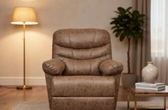 The Couch Cell | Motorized Recliner Chair | Tan Suede Electric Recliner | Push Button Single Seater Recliner | Senior Citizen Friendly Recliner for Living Room Bedroom Seating
