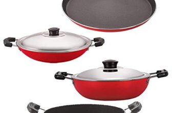 Nirlon Non Stick Aluminium Cookware Set of 4 Pieces (FT13_DKD(B)_AC_CS24)