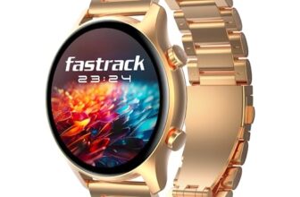 Fastrack Astor FR2 Pro 1.43″ AMOLED Stainless Steel Smart Watch with SpO2, Heart Rate, BT Calling, Adaptive AOD,Functional Crown, AI Voice Assistant – Smartwatch for Stylish Professionals (Rose Gold)