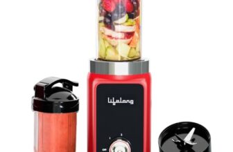 Lifelong 500 Watts Nutri Blender for Smoothies and Juices with 2 Jars – 100% Copper Motor Mixer Grinder, Blender & Smoothie Maker for Kitchen – Blender for Fruits & Vegetables – Stainless Steel Blades
