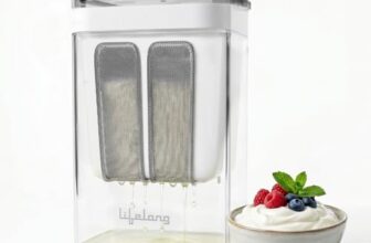 Lifelong 1.1L Hung Curd Maker | Stainless Steel Mesh Filter with Clear Lid | Food Safe, BPA Free, Reusable Container | Multipurpose Greek Yogurt Strainer for Paneer, Cheese, & Sour Cream (White)