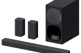 Sony HT-S20R Real 5.1ch Dolby Digital Soundbar for TV with subwoofer and Compact Rear Speakers, 5.1ch Home Theatre System (400W,Bluetooth & USB Connectivity, HDMI & Optical connectivity)