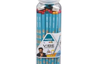 HAUSER ARTZ VIBE PENCIL 50PCS Multicolor Pencils | Extra Dark Lead for Smooth Writing | Ideal for Kids School Use & Drawing