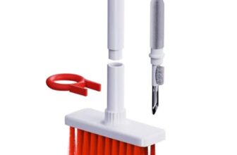 Technuv 5-in-1 Multi-Function Laptop Cleaning Brush/Keyboard Cleaning kit/Gadget Cleaning kit Gap Duster Key-Cap Puller for Laptop, Keyboard and Earphones
