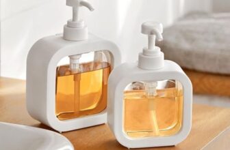 TEKCOOL Empty Bottle Soap Dispenser for Bathroom kitchen accessories items for home Large-Capacity Dispensing Bottled Hand Soap Dish Soap Shower Gel Shampoo Washing Powder Replacement Empty Bottle 1PC