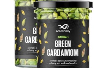 GreenFinity Whole Green Cardamom (Elaichi) – 100g | 8 mm Bold Size | Premium Grade | Aromatic • Non-GMO • Fresh & Large Pods for Cooking, Baking & Tea [50g x 2]