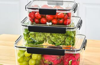 Storescent Airtight Fridge Storage Containers Set of 3 | BPA-Free Plastic Kitchen Boxes for Pulses, Grains, Cereals, Dry Fruits | Pantry Organizer | 300ml, 800ml, 1200ml (Black (Set of 3))