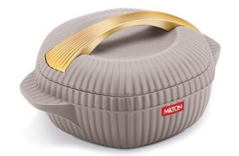 MILTON Plastic Oyster 1500 PU Insulated Casserole, 1275 ml, Taupe, BPA Free, Food Grade, Hot and Cold, Easy to Carry, Easy to Store, Chapati, Roti, Curd Maker