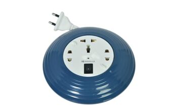 Havells Cosmo Reel| Extension Board – 5 Mtr ISI Marked Cable|3 Pin & 2×2 Pins Universal Sockets with Master Switch| LED Indicator| 6A,1440 Watts, 240 Volts| Ultra-Smooth Rotation, Blue