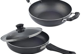 Nirlon Aluminium Induction Friendly Fry Pan and Kadhai Non-Stick Cooking Combo Gift Set Offer