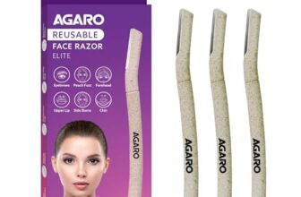 AGARO Elite Face Razor for Women (Pack of 3) | Reusable Shaver for Facial Hair, Chin, Upper Lip & Eyebrow Shaping | Dermaplaning Tool