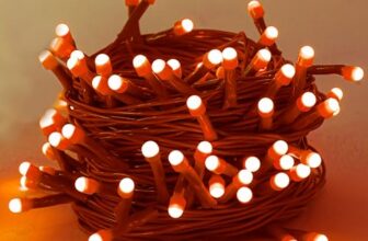 Lexton 40 LED Power Pixel Serial String/Fairy Light | Plug Sourced | Suitable for Home & Outdoor Decoration, Diwali, Christmas, Ramadan, Wedding, Party, Festival (Pack of 50, Orange)