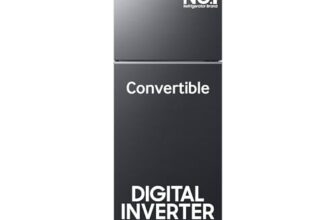 Samsung 236 L, 3 Star, Convertible, Digital Inverter Frost Free Double Door Refrigerator (RT40H28U3FHL, Black DOI, 2026 Model)