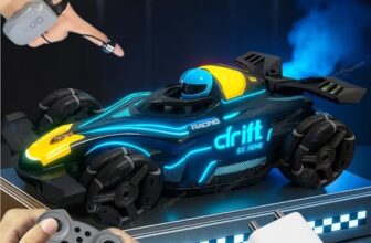 GRAPHENE RC 4×4 Formula F1 Drift Smoke Car Toy 1:14 Scale 2.4Ghz Hand Sensor Gesture Control Sports Racing Car 360° Rotation 3 Lights Music Spin Stunt Remote Control Cars for 4+ 5+ 6+ Boys Girl Adults
