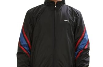 Dollar Men’s Polyester Colourblock Windcheater Jacket With Zipper Pockets, Dark Chocolate-X-Large