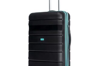 Stony Brook by Nasher Miles Saturn Hard-Sided Polypropylene Check-in Luggage Black 28 inch Suitcase |75cm Trolley Bag