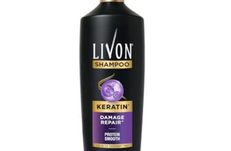 Livon Keratin Shampoo for Women & Men | Repairs Damaged Hair | Smooth & 5x Stronger Hair | No Parabens | 340ml