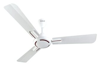 Havells 1200mm Ambrose Energy Saving High Speed Ceiling Fan|Premium Finish, Deco.Fan, Elegant Looks, High Air Delivery, Powerful Motor|2 Yr Warranty by Brand | (Pack of 1, Pearl White Wood)