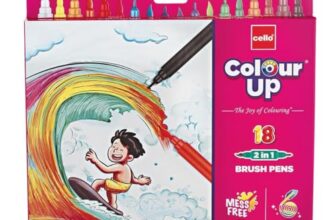 Cello BrushTip Pens Multicolor 18 Shades Set (Pack of 1)