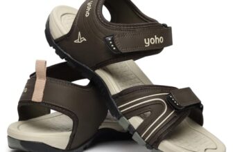 YOHO TrailMark 002 Sports Sandals for Men | Comfortable & Lightweight | Flexible & Breathable | Footpharma footbed | Anti-Skid Footwear for Trekking, Hiking & Outdoor | Olive Green – UK 8
