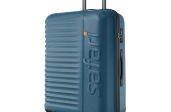 Safari Medium Insignia 8 Wheels 71cm Size Check-in Trolley Bag, TSA Lock, Hard Case Polycarbonate, 360º Wheeling Luggage, Travel Bag, Suitcase for Travel, Trolley Bags for Travel, Ink Blue