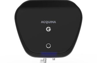 CG-Acquina 15Ltr Storage Water Heater (Geyser) 5-star | Nickel Plated Copper Element | Hirise Suitable | Glasslined Tank | Color Changing LED | Free Installation | 2Yr Product 7Yr Tank Warranty Black