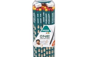 HAUSER ARTZ ONE PENCIL-50 PCS JAR Set – 50 Pcs Multicolor Pencils | Extra Dark Lead for Smooth Writing | Ideal for Kids School Use & Drawing