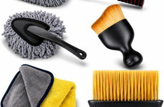 ORIDOR Duster With Extended Handle, Small Duster, Brush, Mini Brush, Cleaning Cloth Combo