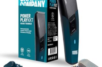 Bombay Shaving Company Power Play NXT Trimmer for Men | Beard Trimmer for Man | Hair Trimmer for Man | Type C, 90 Min, 6 Combs, Self-Sharpening | Trimmer Men Beard | Trimmers for Man