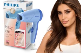 Philips India’s No.1 Hair Styling Brand -Hair Dryer 1000W |Blow Dry for Men & Women | 2 Heat Settings| ThermoProtect tech |Travel-Friendly, Quick Dry, Frizz Control | For Indian Hair | HP8100/60 Blue