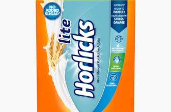 Horlicks Lite 1kg, Energy for Active Adults | High Protein, No Added Sugar, 24 Vital Nutrients | Malt Flavor