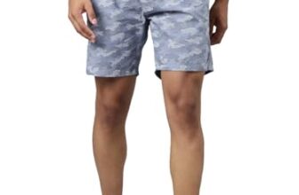 Levi’s 023 Printed Woven Cotton Boxer Shorts for Men with Smartskin Technology (Blue)