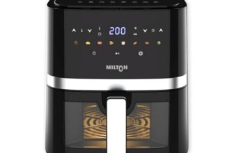 Milton Rapid Digital Air Fryer 5L | 1450W | 360° High Speed Air Circulation | Up to 90% Less Oil Usage | 8 Preset Menus | Touch Control Panel & Digital Display | Auto Shut-Off | 1 Year Warranty
